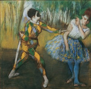 Harlekin und Colombine by Edgar Degas Oil Painting