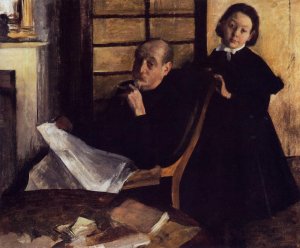 Henri De Gas and His Niece, Lucie Degas by Edgar Degas Oil Painting