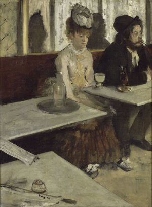 In A Cafe by Edgar Degas Oil Painting
