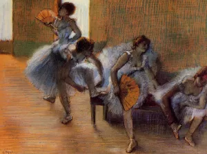 In the Dance Studio painting by Edgar Degas