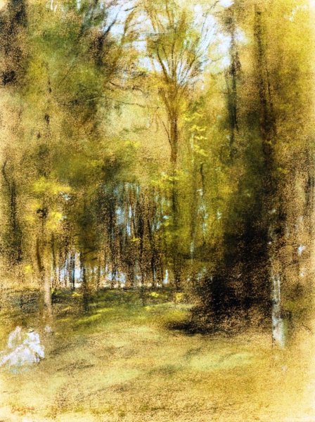 In the Woods by Edgar Degas - Hand-Painted Oil Painting Reproduction