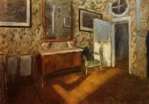 Interior at Menil-Hubert Oil painting by Edgar Degas