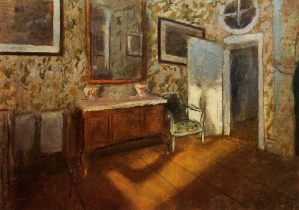 Main Product Photo of Interior at Menil-Hubert Painting by Edgar Degas