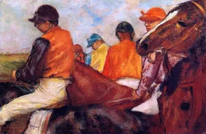 Jockeys II painting by Edgar Degas