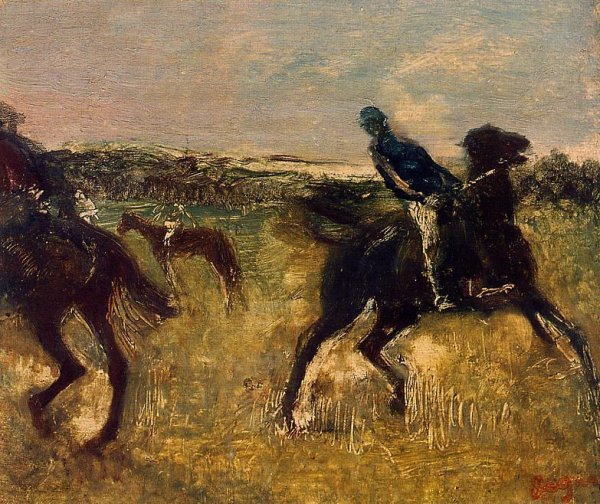 Main Product Photo of Jockeys Painting by Edgar Degas