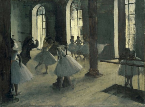 La Repetition Au Foyer De La Danse by Edgar Degas - Hand-Painted Oil Painting Reproduction