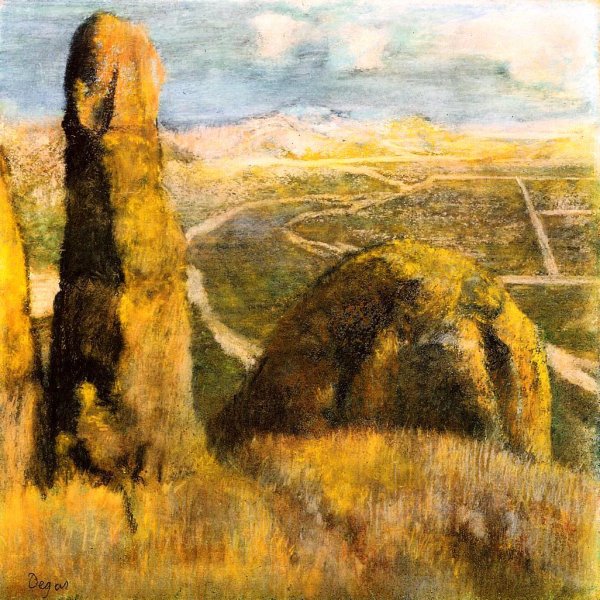 Landscape by Edgar Degas - Hand-Painted Oil Painting Reproduction