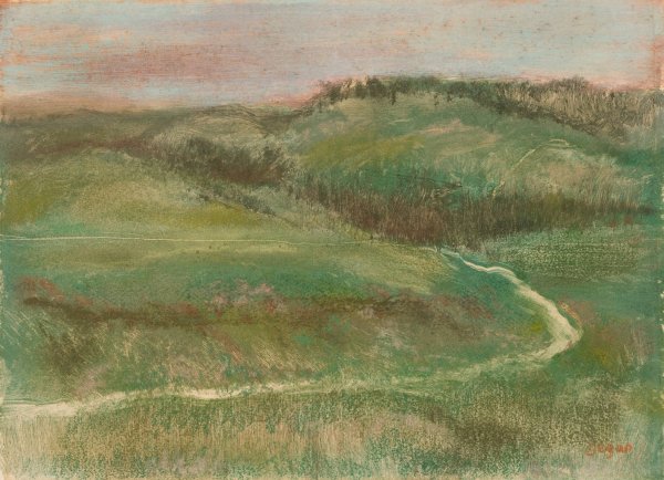 Landscape  by Edgar Degas - Hand-Painted Oil Painting Reproduction