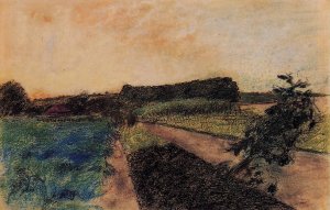 Landscape on the Orne Oil painting by Edgar Degas