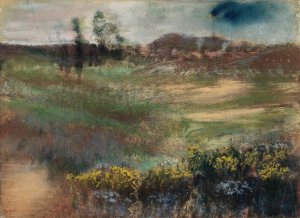 Landscape with Smokestacks by Edgar Degas Oil Painting