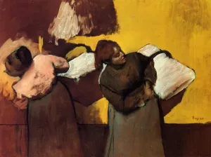 Laundress Carrying Linen by Edgar Degas - Oil Painting Reproduction