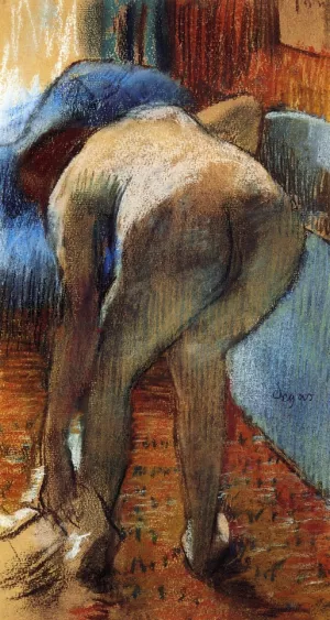 Leaving the Bath painting by Edgar Degas