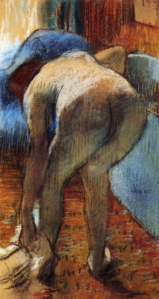 Leaving the Bath by Edgar Degas - Hand-Painted Oil Painting Reproduction