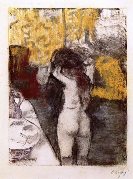 Leaving the Bath by Edgar Degas - Hand-Painted Oil Painting Reproduction