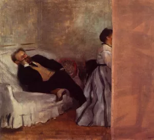 M. and Mme Edouard Manet by Edgar Degas Oil Painting