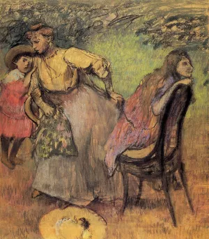 Madame Alexis Rouart and Her Children by Edgar Degas - Oil Painting Reproduction