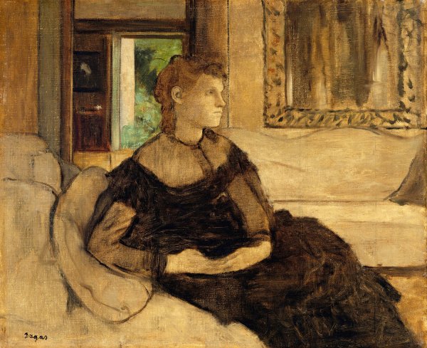 Madame Theodore Gobillard  by Edgar Degas - Hand-Painted Oil Painting Reproduction