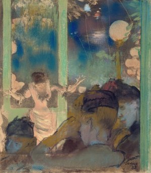 Mademoiselle Becat at the Cafe des Ambassadeurs by Edgar Degas Oil Painting