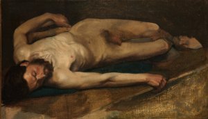Male Nude by Edgar Degas Oil Painting