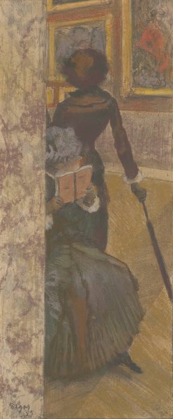 Mary Cassatt at the Louvre; The Paintings Gallery by Edgar Degas Oil Painting
