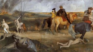 Midieval War Scene by Edgar Degas Oil Painting