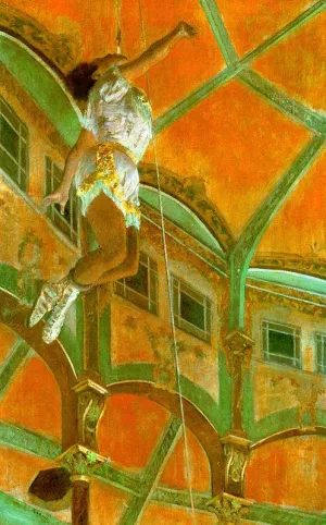 Miss La La at the Cirque Fernando by Edgar Degas - Oil Painting Reproduction