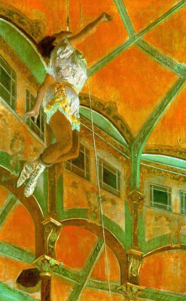 Miss La La at the Cirque Fernando by Edgar Degas - Hand-Painted Oil Painting Reproduction