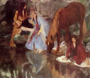 Mlle Fiocre in the Ballet 'La Source' painting by Edgar Degas