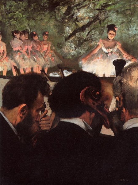 Musicians in the Orchestra by Edgar Degas - Hand-Painted Oil Painting Reproduction