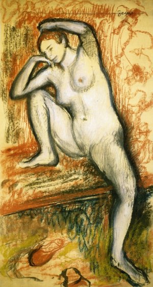 Nude Study of a Dancer by Edgar Degas Oil Painting