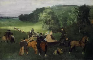 On The Racecourse by Edgar Degas Oil Painting