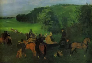 On the Racecourse by Edgar Degas - Oil Painting Reproduction