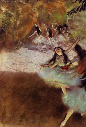 On the Stage painting by Edgar Degas