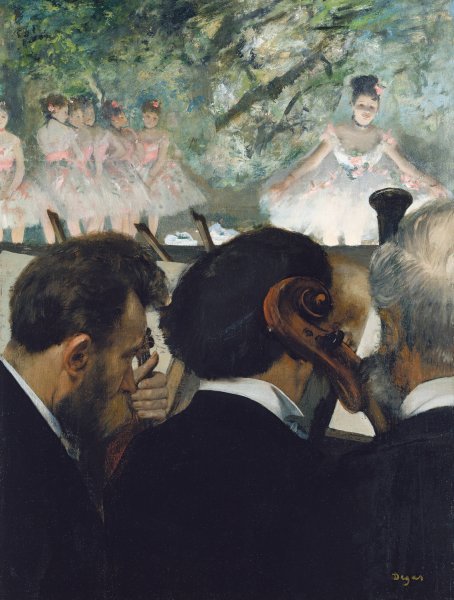 Orchestra Musicians  by Edgar Degas - Hand-Painted Oil Painting Reproduction