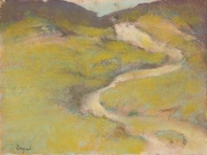 Pathway in a Field by Edgar Degas Oil Painting