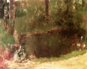 Pond in the Forest by Edgar Degas Oil Painting