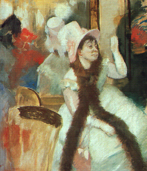 Main Product Photo of Portrait After a Costume Ball Painting by Edgar Degas