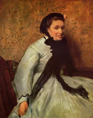 Portrait of a Lady in Grey by Edgar Degas - Oil Painting Reproduction