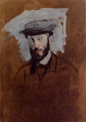 Portrait of Eugene Manet Study by Edgar Degas Oil Painting