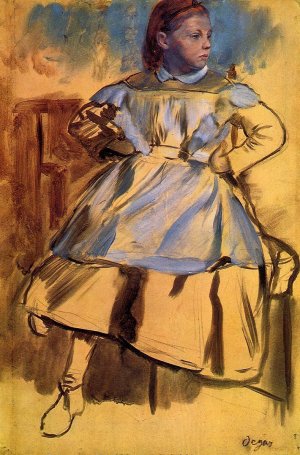 Portrait of Giulia Bellelli sketch by Edgar Degas Oil Painting