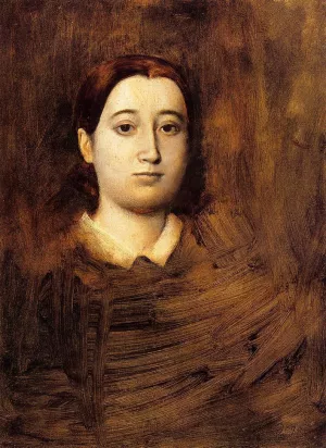 Portrait of Madame Edmondo Morbilli, nee Therese De Gas painting by Edgar Degas