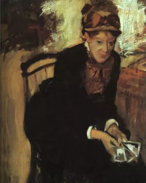 Portrait of Mary Cassatt by Edgar Degas - Oil Painting Reproduction