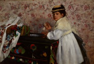Portrait of Mlle. Hortense Valpincon by Edgar Degas Oil Painting