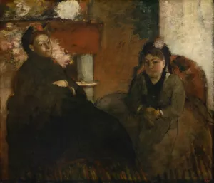 Portrait of Mme. Lisle and Mme Loubens by Edgar Degas Oil Painting