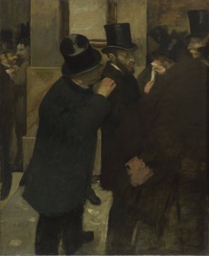 Portraits at the Stock Exchange by Edgar Degas Oil Painting