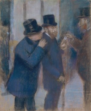 Portraits at the Stock Exchange by Edgar Degas Oil Painting