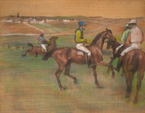 Race Horses by Edgar Degas Oil Painting