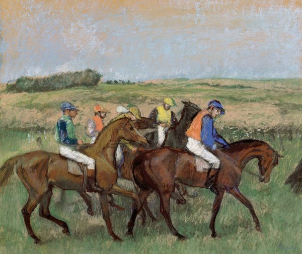 Races  by Edgar Degas - Hand-Painted Oil Painting Reproduction
