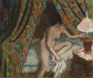 Retiring by Edgar Degas Oil Painting