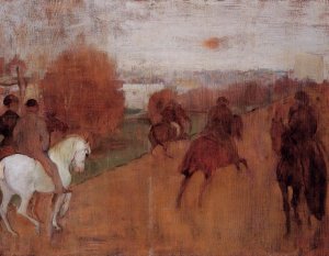 Riders on a Road by Edgar Degas Oil Painting